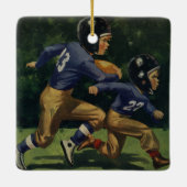 Vintager Fußball, Kinder, Sportler Keramikornament (Rückseite)