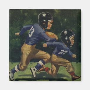 Vintager Fußball, Kinder, Sportler Magnet