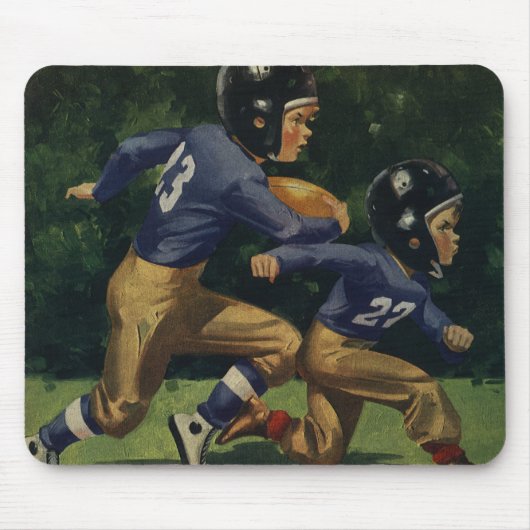 Vintager Fußball, Kinder, Sportler Mousepad (Vorne)
