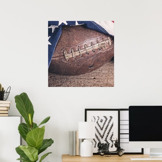 Vintager Fußball Poster (Heimbüro)
