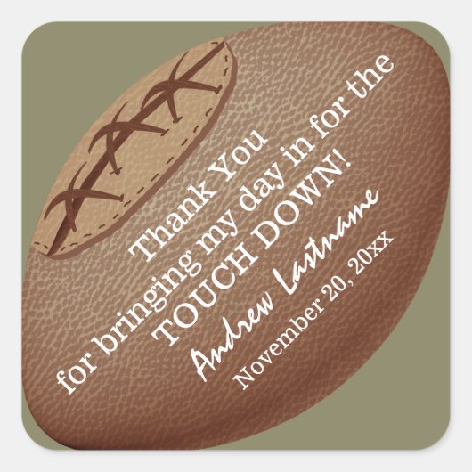 Vintager Fußball Quadratischer Aufkleber (Vorderseite)