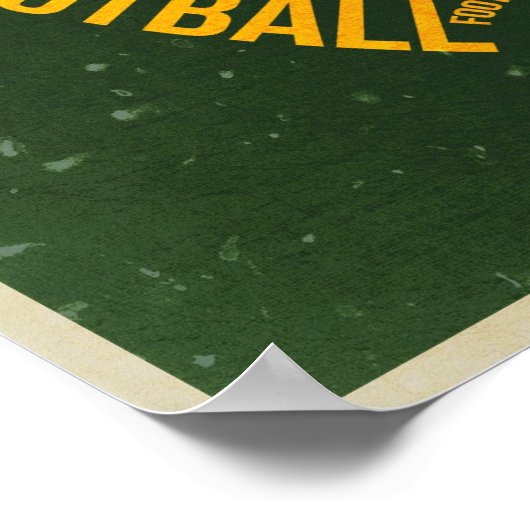 Vintager Fußballhelm Poster (Ecke)