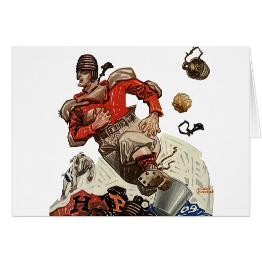 Vintager Fußballspieler (Vorderseite (Horizontal))