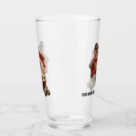 Vintager Fußballspieler Glas (Rechts)