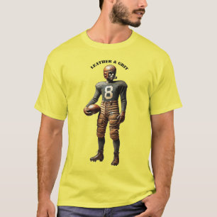 Vintager Fußballspieler mit Lederhelm URM T-Shirt