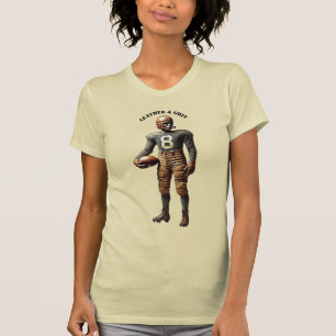 Vintager Fußballspieler mit Lederhelm URM T-Shirt