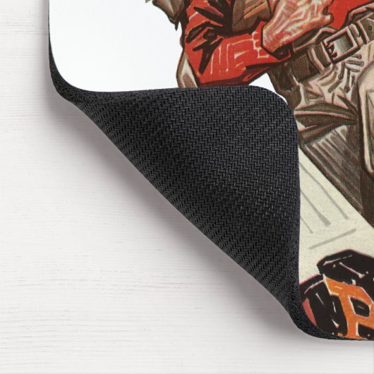 Vintager Fußballspieler Mousepad (Ecke)