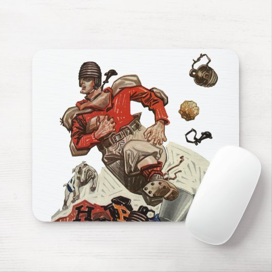 Vintager Fußballspieler Mousepad (Mit Mouse)