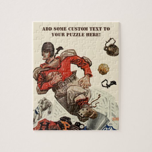 Vintager Fußballspieler Puzzle (Vertikal)