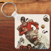 Vintager Fußballspieler Schlüsselanhänger (Vorderseite)