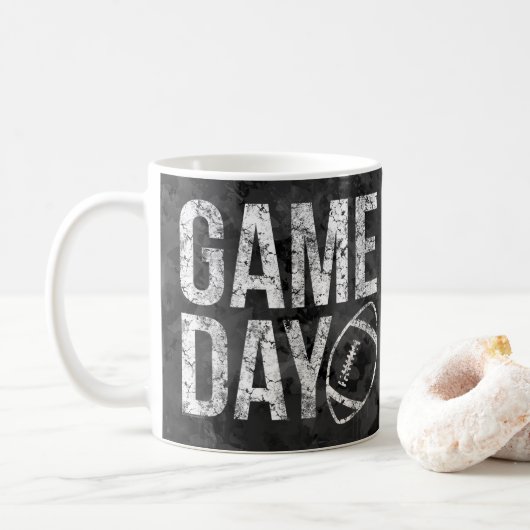 Vintager Fußballspieltag Kaffeetasse (Mit Donut)
