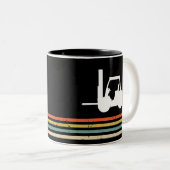 Vintager Gabelstapler Zweifarbige Tasse (VorderseiteRechts)
