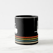 Vintager Gabelstapler Zweifarbige Tasse (Mittel)