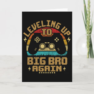 Vintager Gamer-Bruder, bis zum Großen Bro Karte