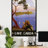 Vintager Gardasee Poster (Heimbüro)
