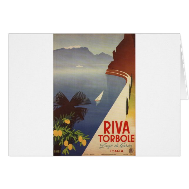 Vintager Gardasee Riva Torbole Italien Tourismus (Vorderseite (Horizontal))