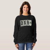 Vintager Garhoud Dubai Flughafencode Sweatshirt (Vorne ganz)