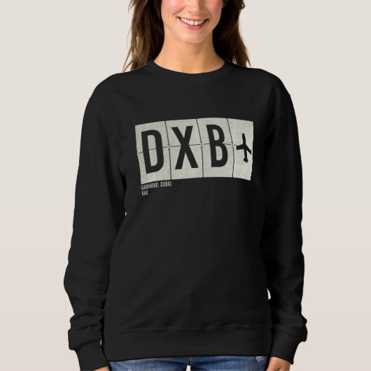 Vintager Garhoud Dubai Flughafencode Sweatshirt (Vorderseite)