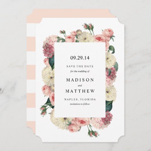 Vintager Garten | Ankündigung Datum freihalten (Vorne/Hinten)