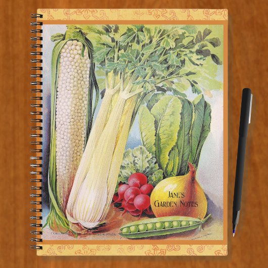 Vintager Garten Art Spirituosen Notebook Notizblock