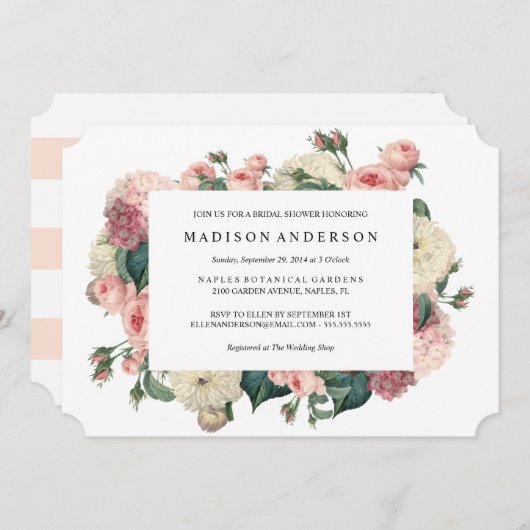 Vintager Garten | Einladung zur Hochzeit (Vorne/Hinten)