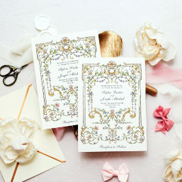 Vintager Garten | Farbenfrohe Luxe Wedding Einladung