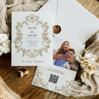 Vintager Garten | Farbenfrohe Luxus-Foto und QR-Co