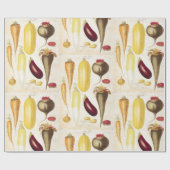 Vintager Garten Gemüse Küche Geschenkpapier (Flach)