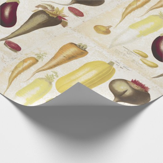 Vintager Garten Gemüse Küche Geschenkpapier (Ecke)