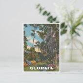 Vintager Garten Georgien Postkarte (Stehend Vorderseite)