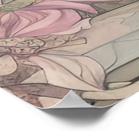 Vintager Garten im indischen Stil Poster (Ecke)