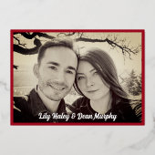 Vintager Garten Jugendstil Folieneinladung (Rückseite)