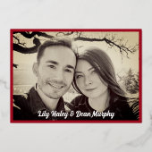 Vintager Garten Jugendstil Folieneinladung (Rückseite)