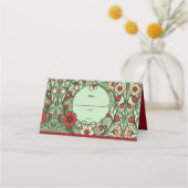 Vintager Garten Jugendstil Gedeckte Platzkarte (Vorderseite)