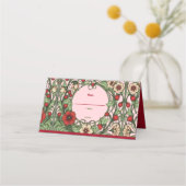 Vintager Garten Jugendstil Gedeckte Platzkarte (Vorderseite)