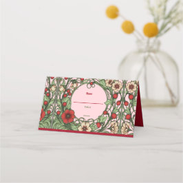 Vintager Garten Jugendstil Gedeckte Platzkarte