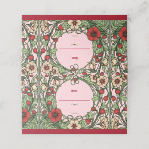 Vintager Garten Jugendstil Gedeckte Platzkarte