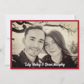 Vintager Garten Jugendstil Hochzeit Einladung (Rückseite)