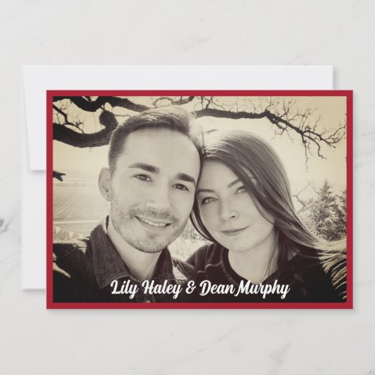 Vintager Garten Jugendstil Hochzeit Einladung (Rückseite)