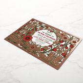 Vintager Garten Jugendstil Rose Gold Folieneinladung (Gedreht)