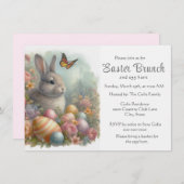 Vintager Garten mit Kaninchenoster Einladung (Vorne/Hinten)