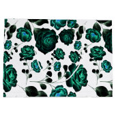 Vintager Garten mit Retroblau Große Geschenktüte (Rückseite)