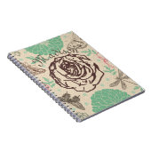 Vintager Garten mit Rose Notizblock (Rechte Seite)