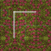 Vintager Garten mit Roter Clove Stoff (Kachel)