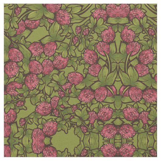 Vintager Garten mit Roter Clove Stoff (Nahaufnahme)