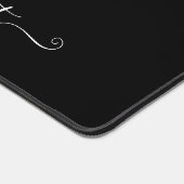 Vintager Garten mit schwarz-rosa Blume Schreibtischunterlage (Ecke)