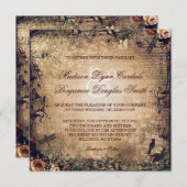 Vintager Garten Not leidende Hochzeitseinladungen Einladung (Vorne/Hinten)