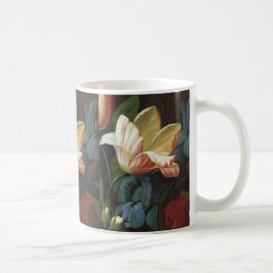 Vintager Garten Tulip in Bloom, Viktorianische Blu Kaffeetasse