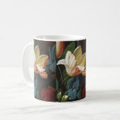Vintager Garten Tulip in Bloom, Viktorianische Blu Kaffeetasse (Vorderseite Links)