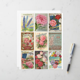 Vintager Garten und Blume Seeds Ephemera